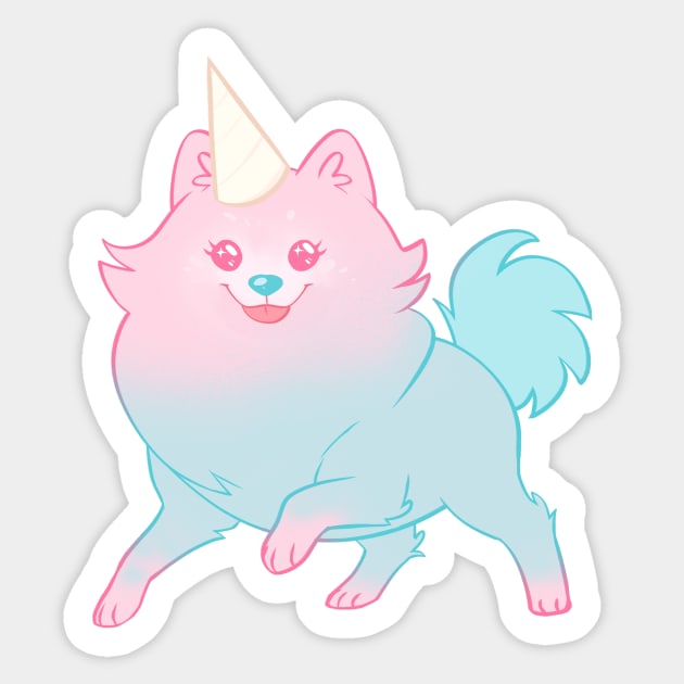 Cotton Candy Pom Sticker by rollingrabbit